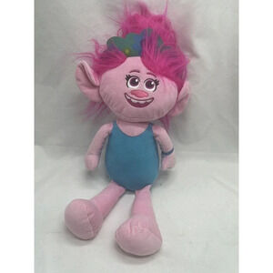Dream Works  Trolls Poppy Doll Plush Stuffed Animal Toy 15" NO DRESS